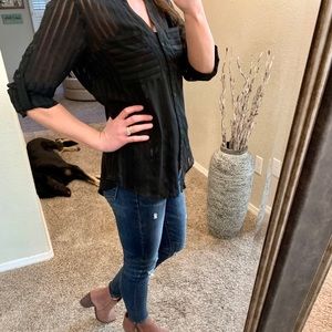 Express black dress blouse shirt